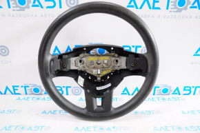 Bare steering wheel Dodge Grand Caravan 11-16 black, rubber, without buttons, with pads