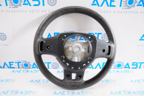 Bare steering wheel Dodge Grand Caravan 11-16 black, rubber, without buttons, with pads