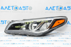 Headlight front left bare Hyundai Sonata 15-17 halogen without fastening, for polishing, crack, Taiwan