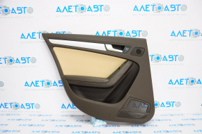 Door trim card rear left Audi A4 B8 13-16 rest, brown with beige, sedan without curtain, scratches