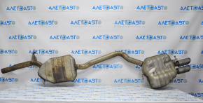 Muffler rear part resonator with barrel Audi A4 B8 13-16 rest 2.0T dented