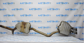 Muffler rear part resonator with barrel Audi A4 B8 13-16 rest 2.0T dented