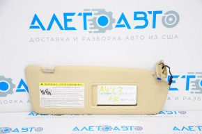 Right visor Audi A4 B8 13-16 rest beige, without hook