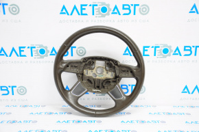 Bare steering wheel Audi A4 B8 13-16 leather brown, without buttons, 4 spokes