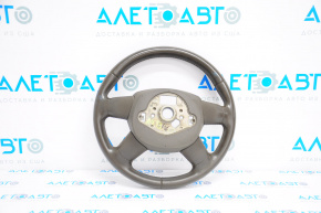 Bare steering wheel Audi A4 B8 13-16 leather brown, without buttons, 4 spokes