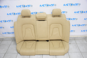 Rear row of seats 2nd row Audi A4 B8 13-16 beige leather, one-piece back
