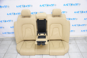 Rear row of seats 2nd row Audi A4 B8 13-16 beige leather, one-piece back