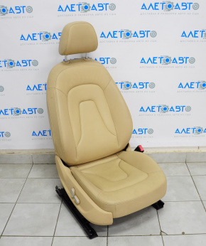 Passenger seat Audi A4 B8 13-16 with airbag, electric, heated, beige leather