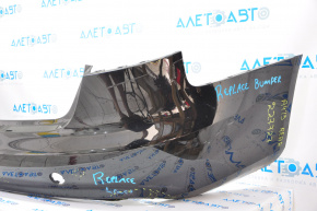 Bare rear bumper Audi A4 B8 13-16 rest without parking sensors, broken frame, tears, broken fastener