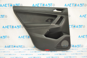 Black rear left door panel for VW Tiguan 18-20, black leather armrest