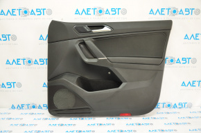 Black front right door panel for VW Tiguan 18-20, black leather armrest