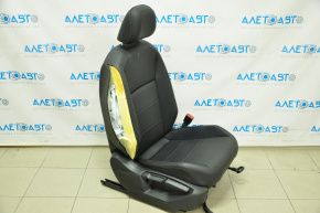 Passenger seat VW Tiguan 18-19 without airbag, mechanical, leather black, shot