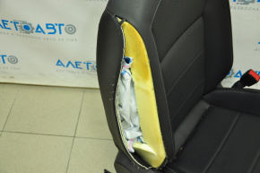 Passenger seat VW Tiguan 18-19 without airbag, mechanical, leather black, shot