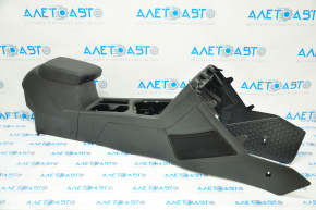 Central console armrest and cup holders VW Tiguan 18-20 leather black