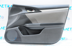Honda Civic X FC 16-21 4D black door trim with gray insert