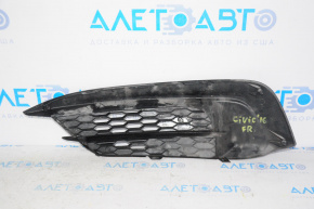 Bumper grille right Honda Civic X FC 16-19 structure without fog lights