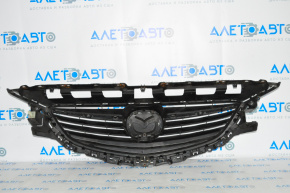 Radiator grill Mazda 6 13-17 complete with badge, scratches, bumps on chrome, broken fasteners