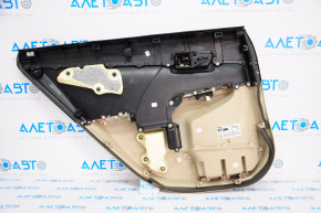 Door trim panel, rear right, Toyota Camry v50 12-14 USA, beige with black plastic insert, rubber armrest