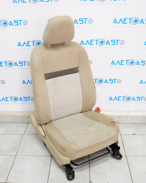 Passenger seat Toyota Camry v50 12-14 usa without airbag, mechanical, beige cloth, dry cleanable