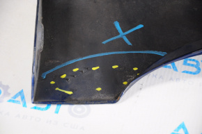 Right threshold Toyota Prius 30 10-15 blue, scratches, tear of fastener, without plugs