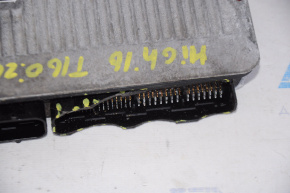Block ECU engine computer Toyota Highlander 14-16 3.5 FWD plug clogged, mount broken
