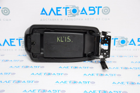 Armrest Jeep Cherokee KL 14-18 leather, black, white stitching