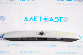 Trunk door trim with handle Mini Cooper F56 3d 14-21 prerest, without camera, with emblem, with backlight, cracks