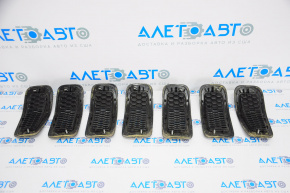 Radiator grill grill Jeep Cherokee KL 14-18 prerest, black gloss, set of 7 pcs.