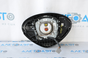 Black steering wheel airbag for the driver's side of the Nissan Leaf 13-15.