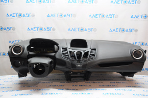 Torpedo front panel without AIRBAG Ford Fiesta 11-19 black scratch, broken light sensor, broken mount