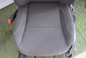Driver's seat Ford Fiesta 11-19 without airbag, mechanic, cloth black, cracked plastic