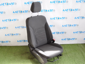 Passenger seat Ford Fiesta 11-19 without airbag, cloth black, fur