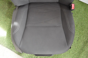 Passenger seat Ford Fiesta 11-19 without airbag, cloth black, fur