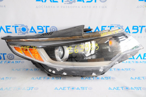 Headlight front right bare Kia Optima 16-18 USA prerest halogen with overlay