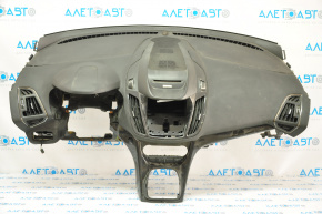 Torpedo front panel without AIRBAG Ford Escape MK3 13-16 prerest black titanium broken fastener, broken bar
