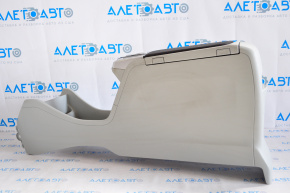 Console center armrest and cup holders Toyota Prius V 12-14 light gray, scratches