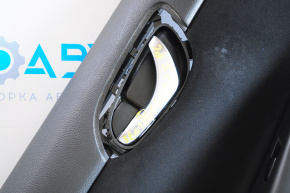 Door trim card rear left Nissan Sentra 13-15 black leather, without frame at handle