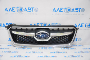 Radiator grill assembly Subaru XV Crosstrek 13-15 with emblem, cracked crepe, scratches