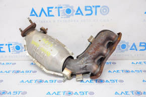 Lexus RX450h 10-15 rear exhaust manifold with catalytic converter, rusty