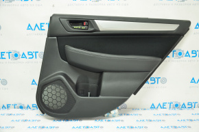 Door trim card rear right Subaru Outback 15-16 black leather