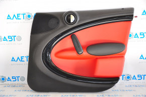 Door trim card front right Mini Cooper Countryman R60 10-12 black with red, scratch