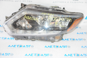 Headlight front left Nissan Rogue 14-16 bare halogen, broken housing, no fasteners