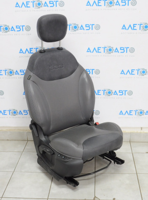 Passenger seat Fiat 500L 14-15 with airbag, mechanic, leather gray, heated