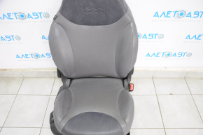 Passenger seat Fiat 500L 14-15 with airbag, mechanic, leather gray, heated