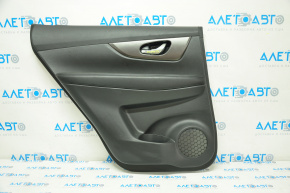 Door trim card rear left Nissan Rogue 14-16 black, graffiti insert