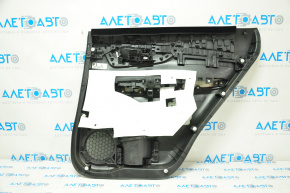 Door trim card rear left Nissan Rogue 14-16 black, graffiti insert
