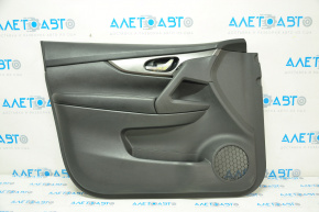 Door trim card front left Nissan Rogue 14-16 black, dark insert