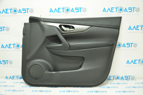 Door trim card front right Nissan Rogue 14-16 black, graphite insert