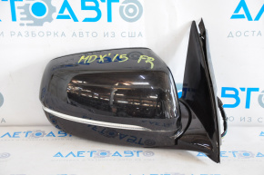 Side mirror right complete Acura MDX 14-16 12 pins, turn signal, black