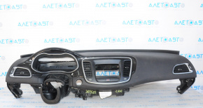 Torpedo front panel without AIRBAG Chrysler 200 15-17 black, black insert, scratches